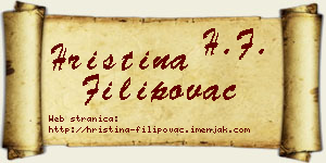 Hristina Filipovac vizit kartica